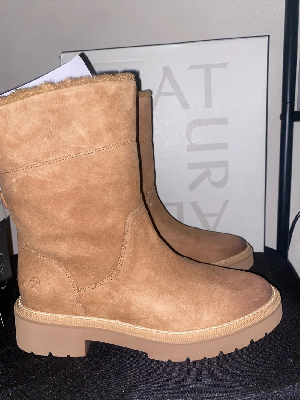 Naturalizer GORGEOUS real suede water repellant fur boots 👢